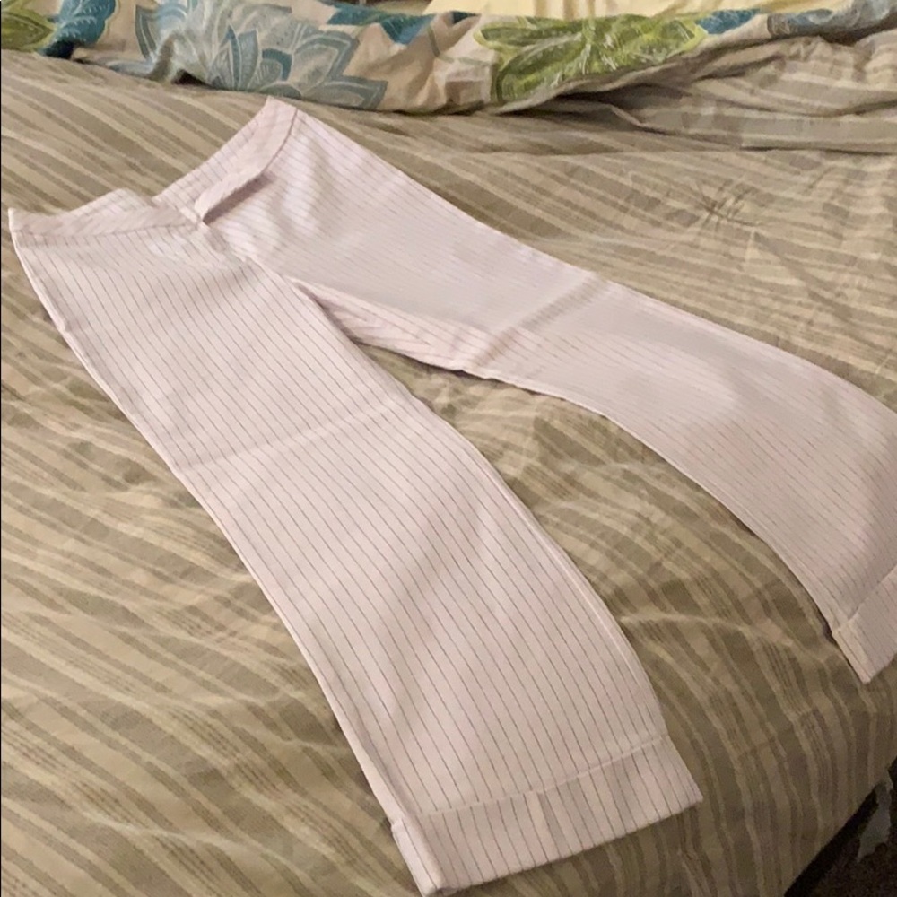White pinstripe pants size small